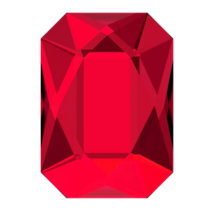 Serinity Crystals Non Hotfix Emerald Cut - Scarlet