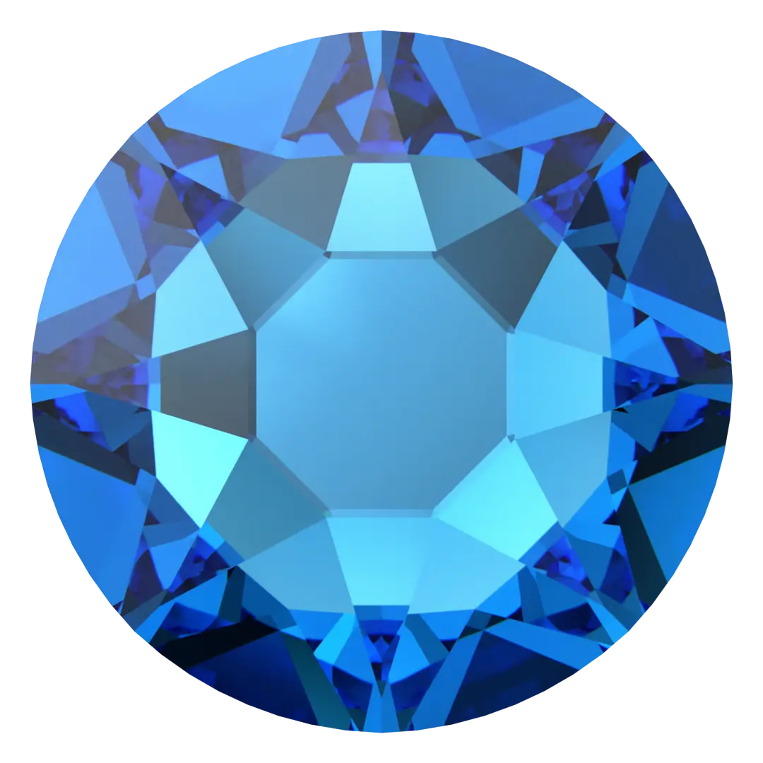 Serinity Flat Back Crystals Non Hotfix - Capri Blue