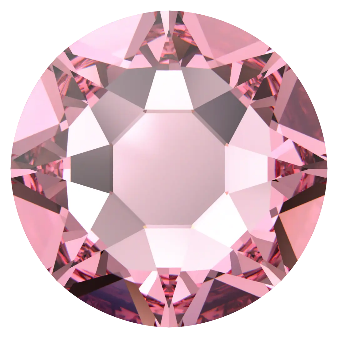 Serinity Flat Back Crystals Non Hotfix - Light Rose
