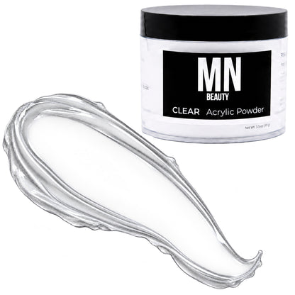 MN BEAUTY Clear acrylic powder – 3.5 oz jar