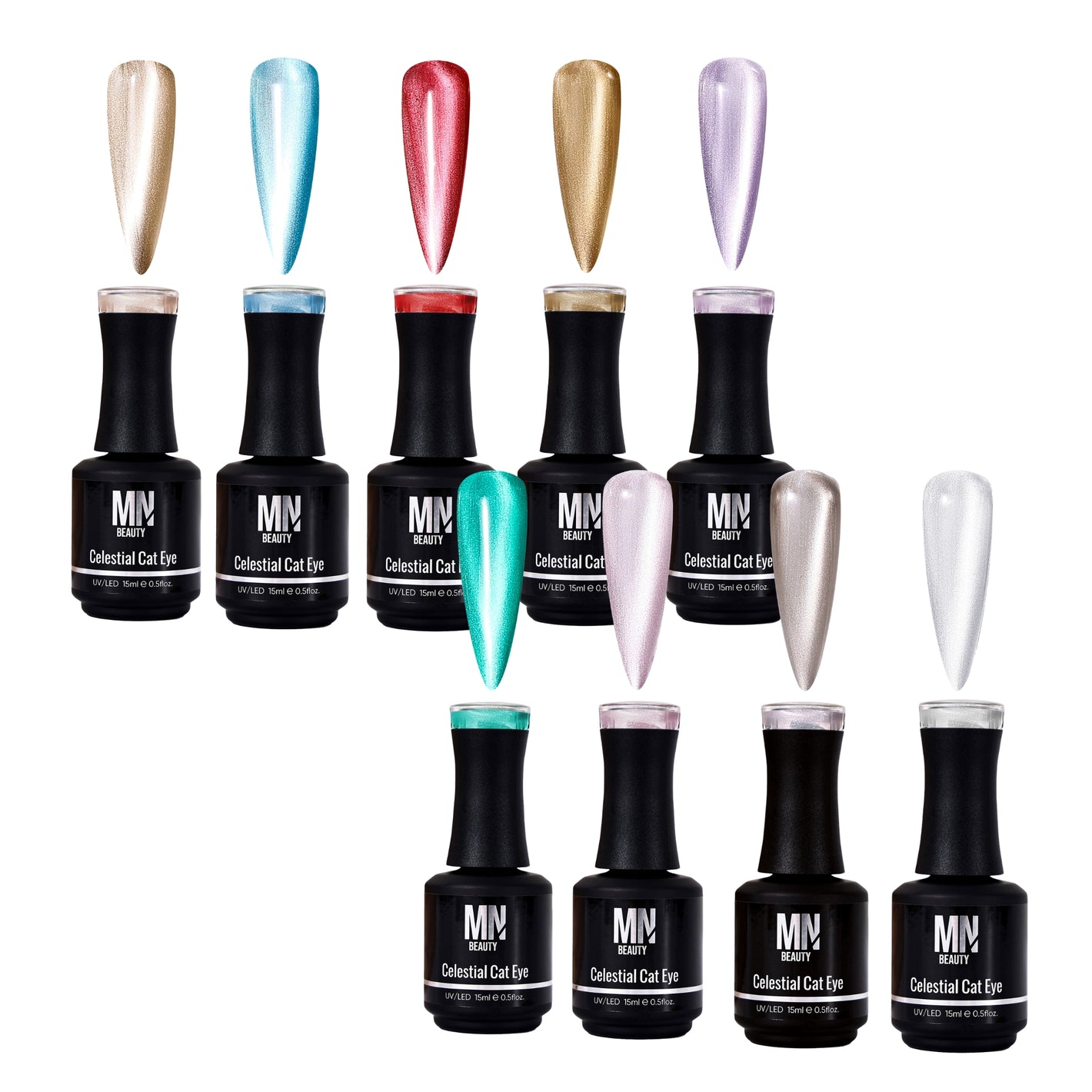 Paquete Celestial Cat Eye (9 colores) + imán gratis