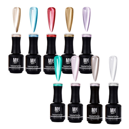 Paquete Celestial Cat Eye (9 colores) + imán gratis