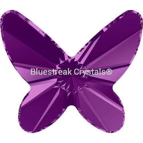 Serinity Flat Back Crystals Non Hotfix Butterfly - Amethyst