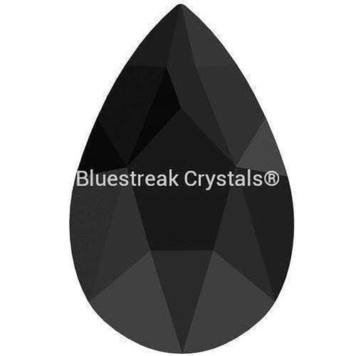 Serinity Flat Back Crystals Non Hotfix Pear -  Jet UNFOILED