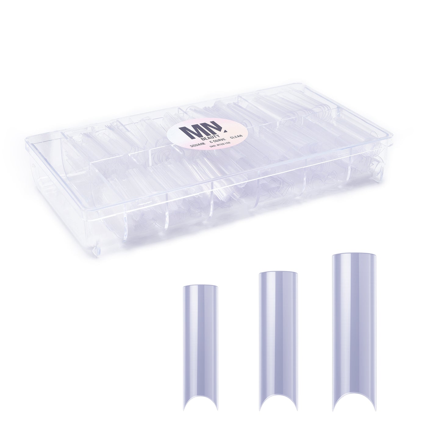 Nail Tips (Square C Curve) 2XL Clear 400 pcs