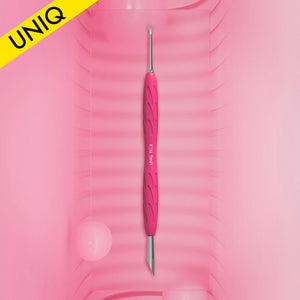Staleks Manicure pusher Gummy with silicone handle UNIQ 11 TYPE 2 (beveled and loop pusher) — detail view 3